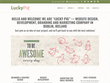 Tablet Screenshot of luckypig.ie